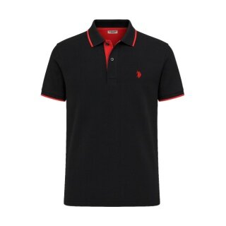 U.S. Polo Assn. Freizeit-Polo US16300 (Baumwolle) schwarz Herren
