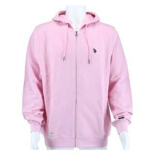 U.S. Polo Assn. Kapuzenpullover Sweat Hoodie (100% Baumwolle) pink Herren