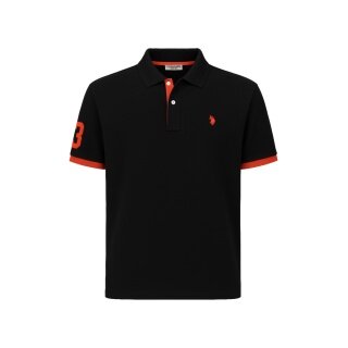 U.S. Polo Assn. Freizeit-Polo US16927 (100% Baumwolle) schwarz Herren