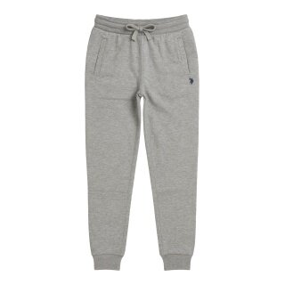 U.S. Polo Assn. Jogginghose Sweatpant (Baumwolle-Mischung) lang grau Herren