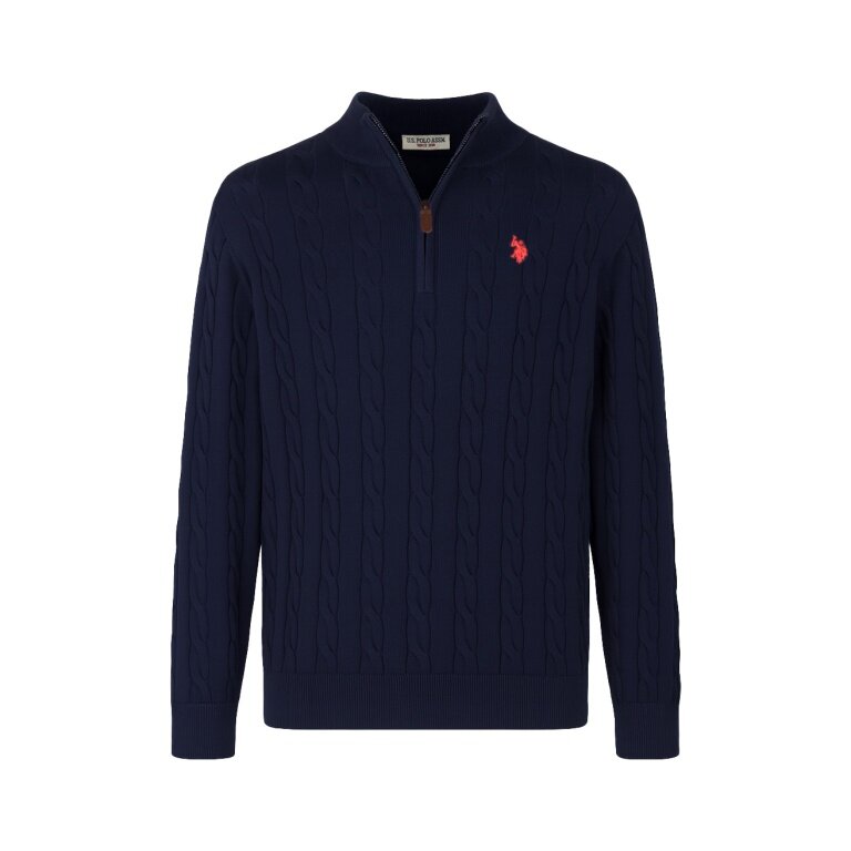 U.S. Polo Assn. Pullover Half Zip US16860 (100% Baumwolle) navyblau Herren