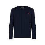 U.S. Polo Assn. Pullover R-Neck US16869 (100% Baumwolle) navyblau Herren
