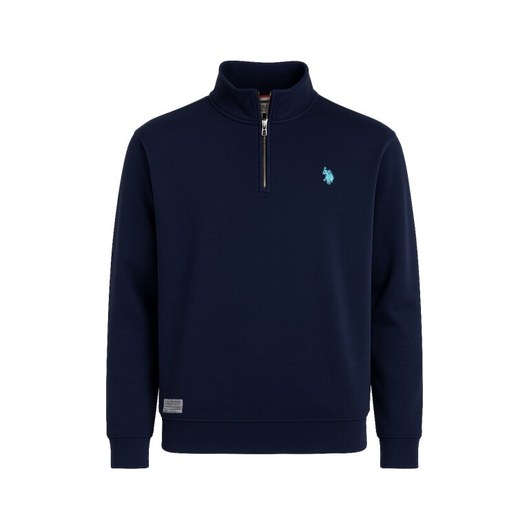U.S. Polo Assn. Pullover Sweat Half Zip US16953 (100% Baumwolle) navyblau Herren