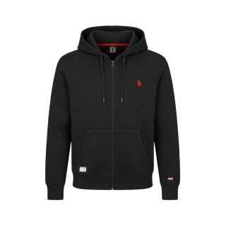 U.S. Polo Assn. Kapuzenpullover Sweat Hoodie (100% Baumwolle) schwarz Herren