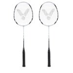 Victor Badmintonschläger AL2200 (98g/ausgewogen/mittel) <b>weiss</b>- besaitet - <b>( 2er SET ) </b>