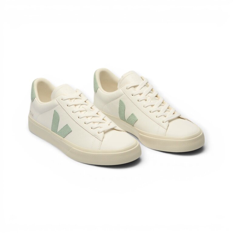 Veja Sneaker Campo (Leder) weiss/mintgrün