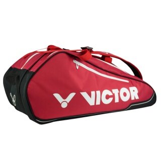 Victor Racketbag Multithermobag 9035D (Schlägertasche, 3 Hauptfächer, Schuhfach) 2025 rot/schwarz