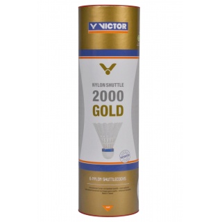 Victor Badmintonbälle Shuttle 2000 Nylon Dose weiss 6er
