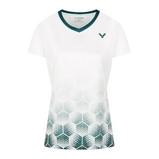Victor Sport-Shirt T-54103 A (100% Polyester) weiss/grün Damen