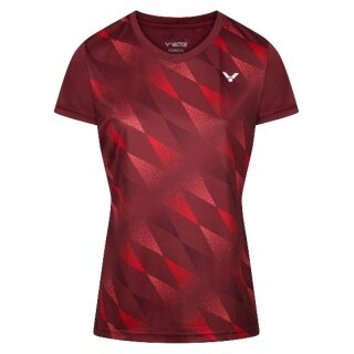 Victor Sport-Shirt T-44102 D (hohe Atmungsaktivität) rot Damen