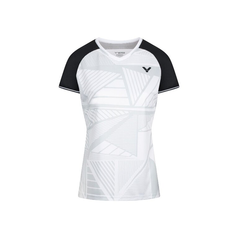 Victor Sport-Shirt T-64101 A (100% Polyester) weiss/schwarz Damen
