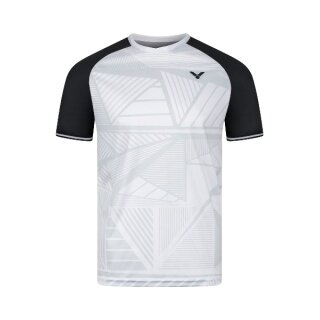 Victor Sport-Tshirt T-63101 A (100% Polyester) weiss/schwarz Herren
