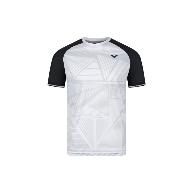 Victor Sport-Tshirt T-63101 A (100% Polyester) weiss/schwarz Jungen