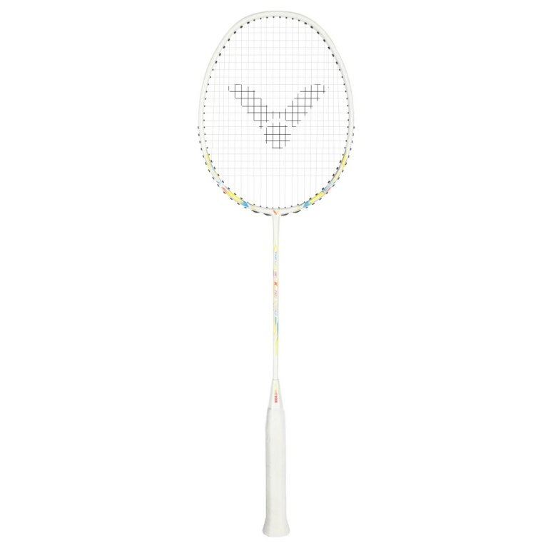 Victor Badmintonschläger Thruster K Fire Works A 78g/kopflastig/flexibel 2025 weiss - unbesaitet -