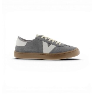 victoria Barfussschuhe Sneaker Olmo (Veloursleder, flexible Sohle, breite Zehenbox) - grau