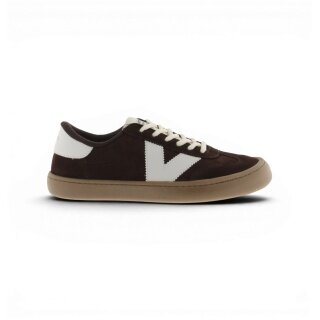 victoria Barfussschuhe Sneaker Olmo (Veloursleder, flexible Sohle, breite Zehenbox) - dunkelbraun