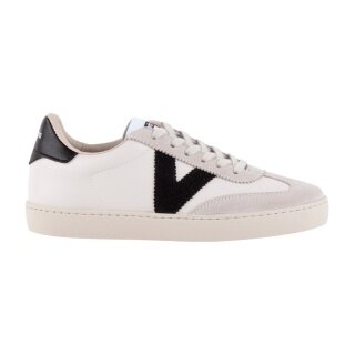 victoria Sneaker Berlin Ciclista (Lederoptik/Velourleder) - weiss/schwarz