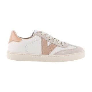 victoria Sneaker Berlin Ciclista (Lederoptik/Velourleder) - weiss/quarz