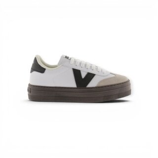victoria Sneaker Barcelona Ciclista (Lederoptik, Plateausohle) weiss Damen