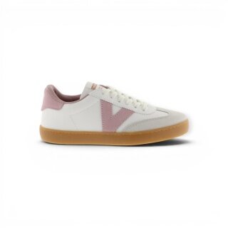victoria Sneaker Berlin Ciclista (Lederoptik/Veloursleder) - weiss/rosa Damen