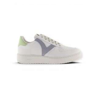 victoria Sneaker Madrid (Lederoptik) - weiss/lila