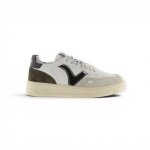 victoria Sneaker Seul (Ledereffekt/Velourleder&Metall) - weiss/khakigrün Damen