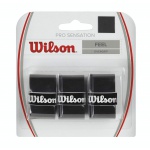 Wilson Overgrip Pro Sensation 0.4mm (Feel/glatt/leicht haftend) schwarz 3er