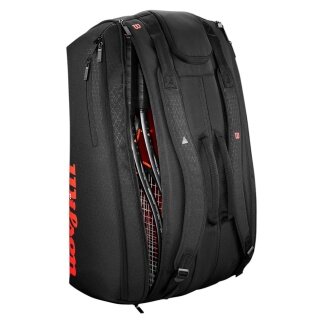 Wilson Tennis-Racketbag Clash V3 (Schlägertasche, 3 Hauptfach) 2025 schwarz 15er