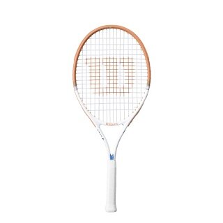 Wilson Kinder-Tennisschläger Roland Garros Elite 25in (9-12 Jahre) 2026 weiss/braun - besaitet -
