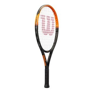 Wilson Kinder-Tennisschläger Burn Spin JR 24in (8-10 Jahre) 2025 schwarz/orange - besaitet -