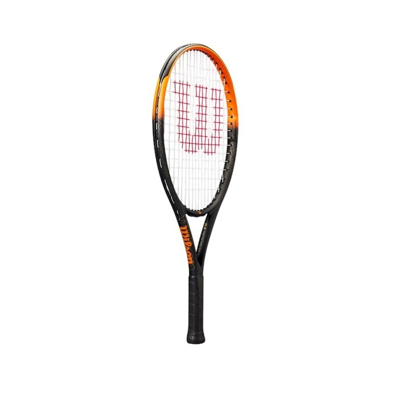 Wilson Kinder-Tennisschläger Burn Spin JR 24in (8-10 Jahre) 2025 schwarz/orange - besaitet -