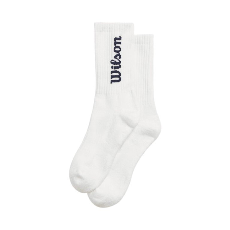 Wilson Tennissocke Crew Logo weiss Herren - 1 Paar