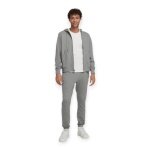 Wilson Trainingsjacke Team Zip Hoodie (mit Kapuze, Baumwolle) grau Herren