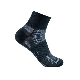 Wrightsock Sportsocke Quarter Stride (knöchelhoch, mitteldick, Anti-Blasen-Socke) schwarz - 1 Paar