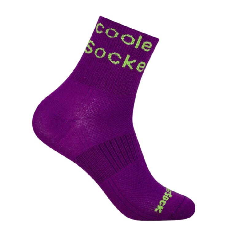 Wrightsock Sportsocken Quarter Plus Coolmesh II Motivsocken (atmungsaktiv, bequem) pflaumeviolett - 1 Paar