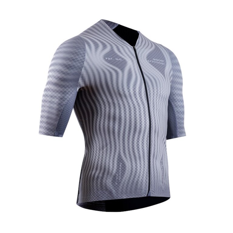 X-Bionic Fahrrad-Shirt Corefusion Ultimate Jersey (Front-Reißverschluss, dreier Rückentasche) windmap grau Herren