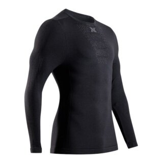 X-Bionic Funktions-Langarmshirt Mightywool Shirt LS (Merinowolle, warm) schwarz Herren