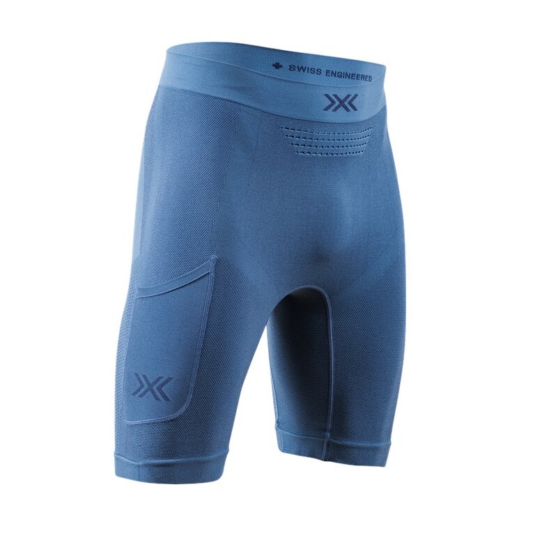 X-Bionic Laufhose Xceed Ride Run Short Tight (optimale Thermoregulation) kurz slateblau/marine Herren