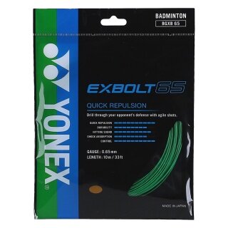 Yonex Badmintonsaite Exbolt 65 (Kontrolle) grün 10m Set