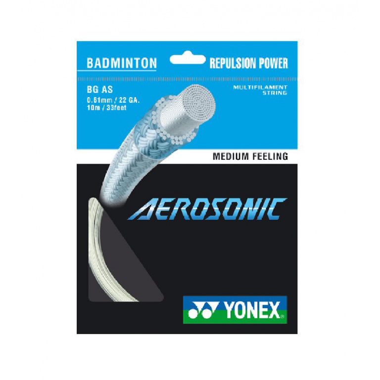 Besaitung mit Badmintonsaite Yonex Aerosonic weiss