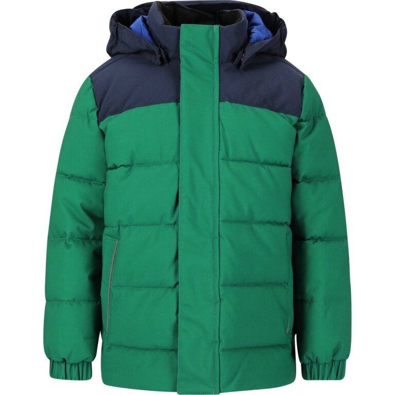 Zigzag Winterjacke Esra Puffer Jacket (wasserdicht, winddicht, warm wattiert) grün Kinder