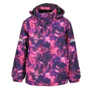 Zigzag Winter-Skijacke Funzone Printed Ski Jacket W-PRO 10000 (wasserdicht, winddicht) pink/bunt Mädchen
