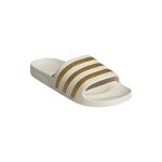 adidas Badeschuhe Adilette Aqua 3-Streifen (Cloudfoam Fußbett, vorgeformter EVA-Riemen) biege/gold - 1 Paar