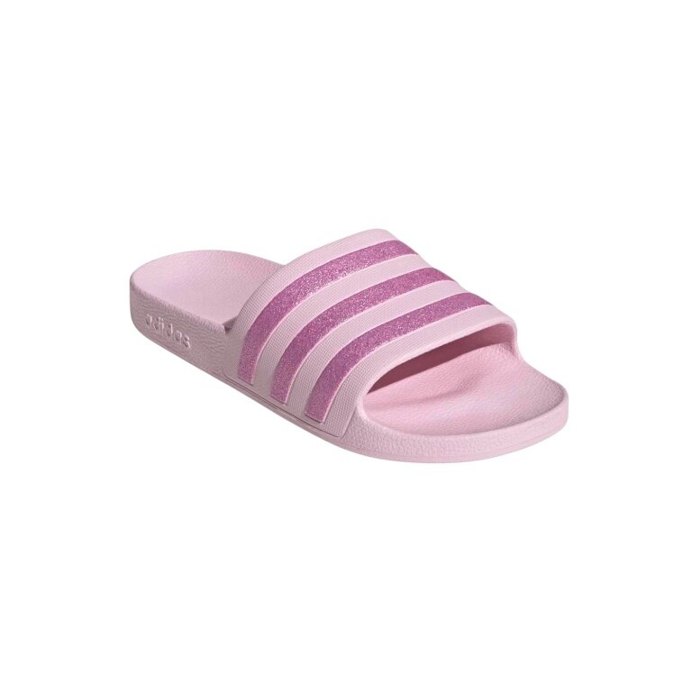 adidas Badeschuhe Adilette Aqua 3-Streifen (Cloudfoam Fußbett, vorgeformter EVA-Riemen) pink/violett - 1 Paar