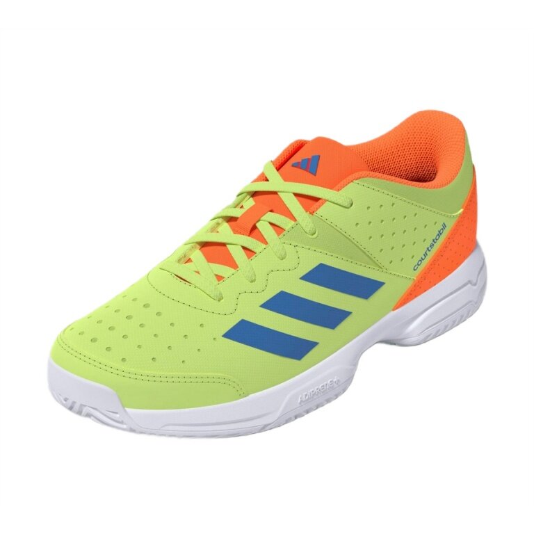 adidas Hallen-Indoorschuhe Court Stabil 2025 grün/orange Kinder