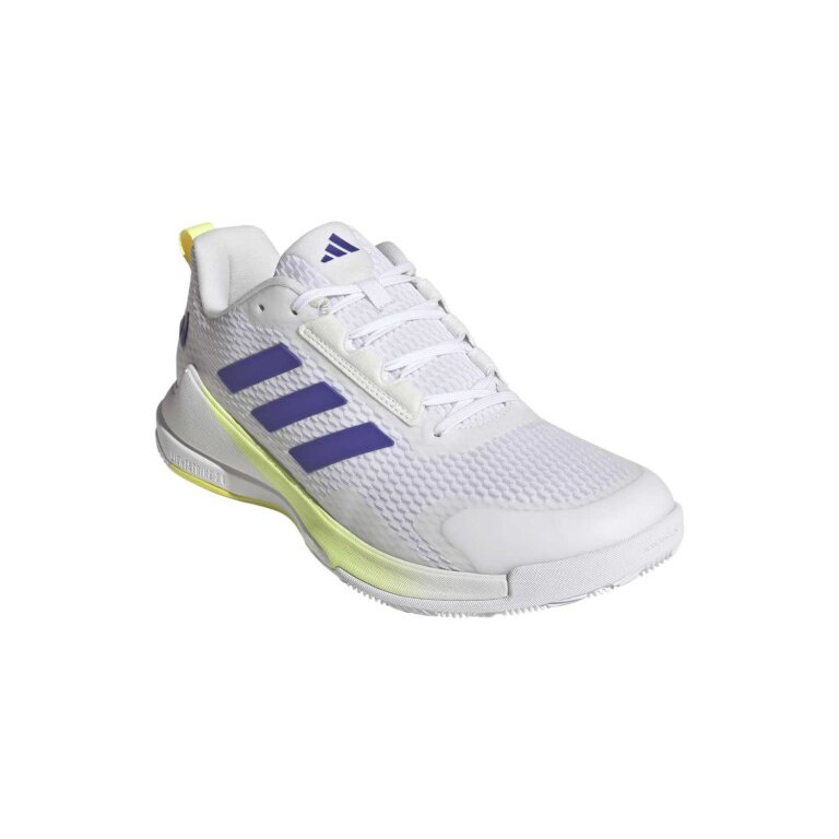 adidas Hallen-Indoorschuhe Novaflight 2 weiss/blau/limegrün Herren