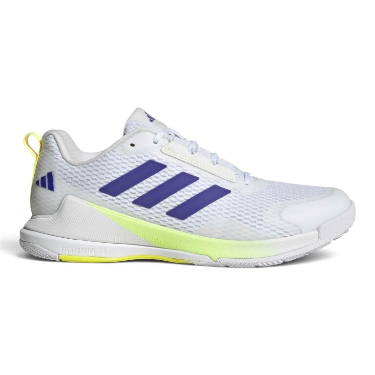 adidas Hallen-Indoorschuhe Novaflight 2 weiss/blau/limegrün Herren