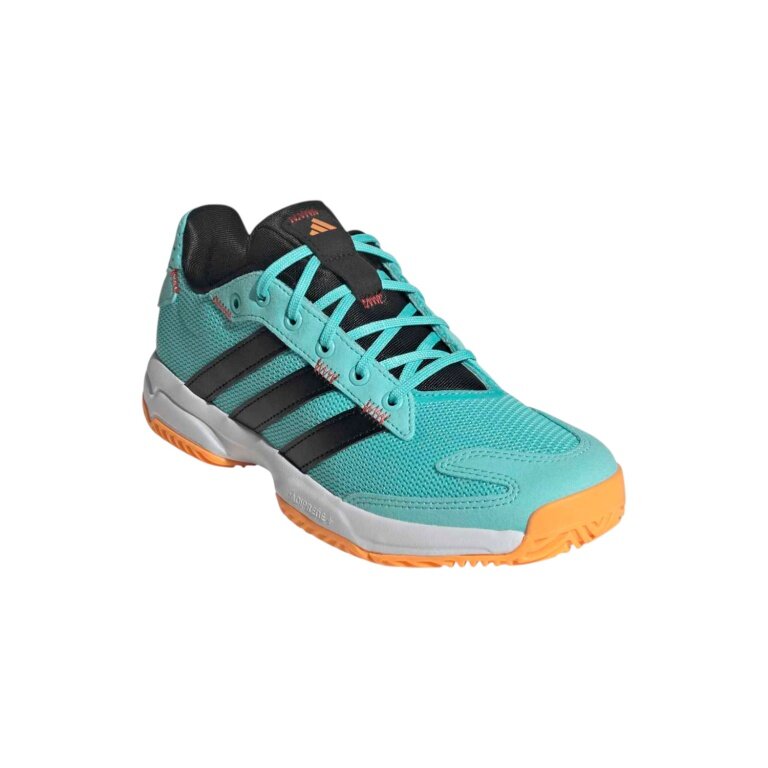 adidas Hallen-Indoorschuhe Stabil 2025 aquablau/schwarz Kinder