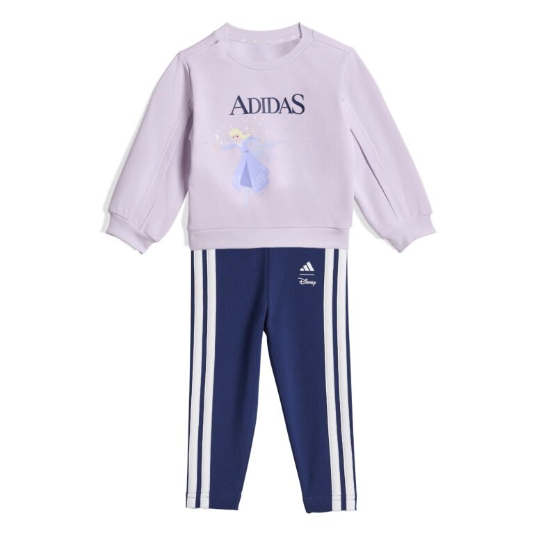 adidas Jogginganzug Disney Die Eiskönigin (Baumwolle-Mischung) lila/navyblau Kleinkinder Mädchen