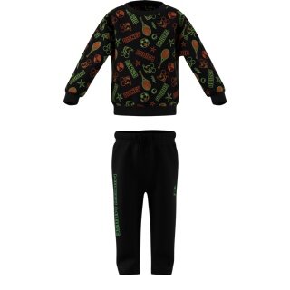 adidas Jogginganzug Disney Micky Maus (Pullover und Hose) schwarz Kleinkinder